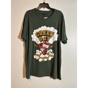 Green Day NWT Men's Size XL Dookie Album T-Shirt Green Band Tee Mad Engine